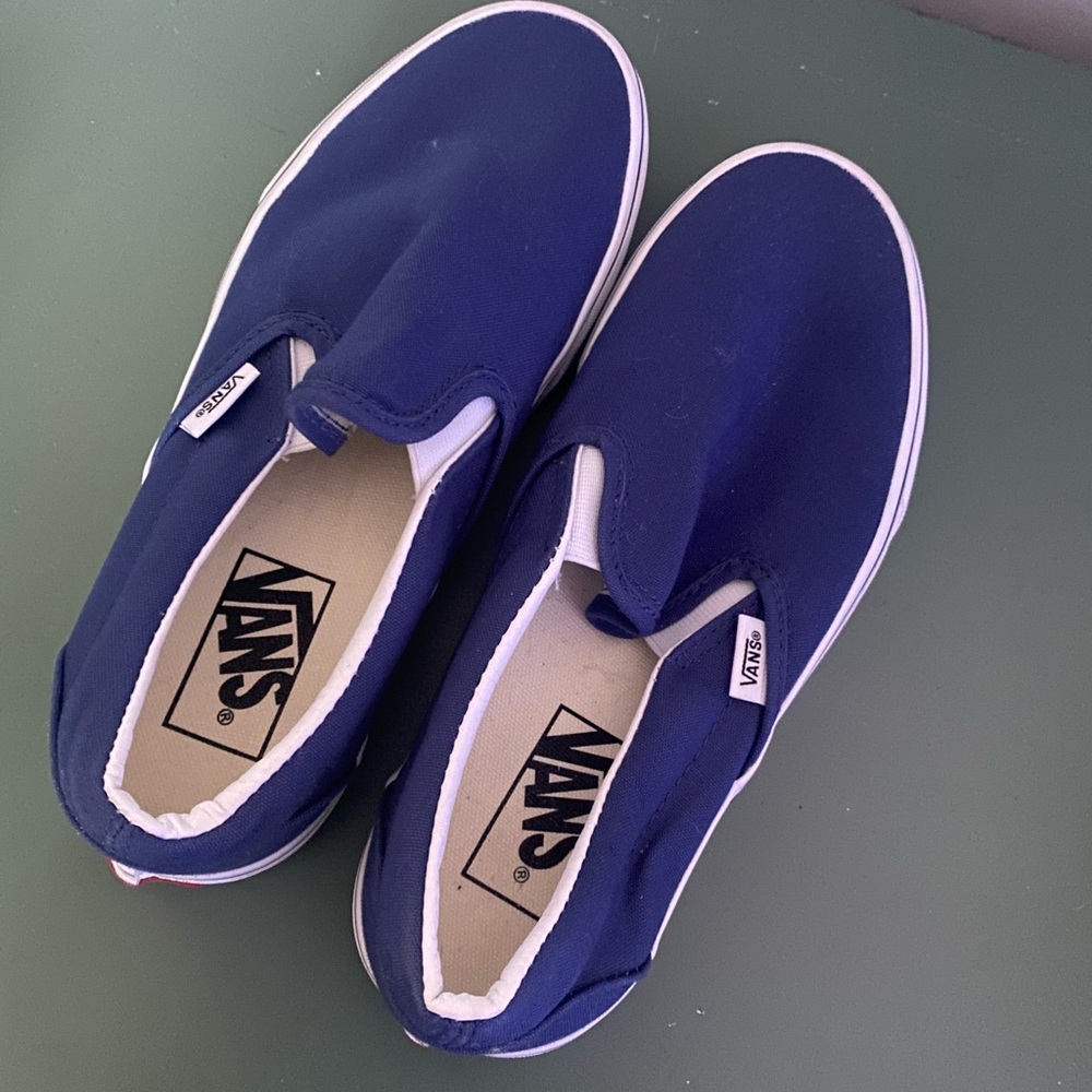canvas navy vans (worn once)